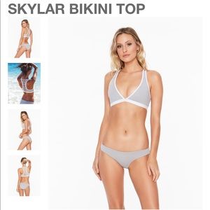 L*Space “Skylar” bikini top M/grey *NEW WITH TAGS*